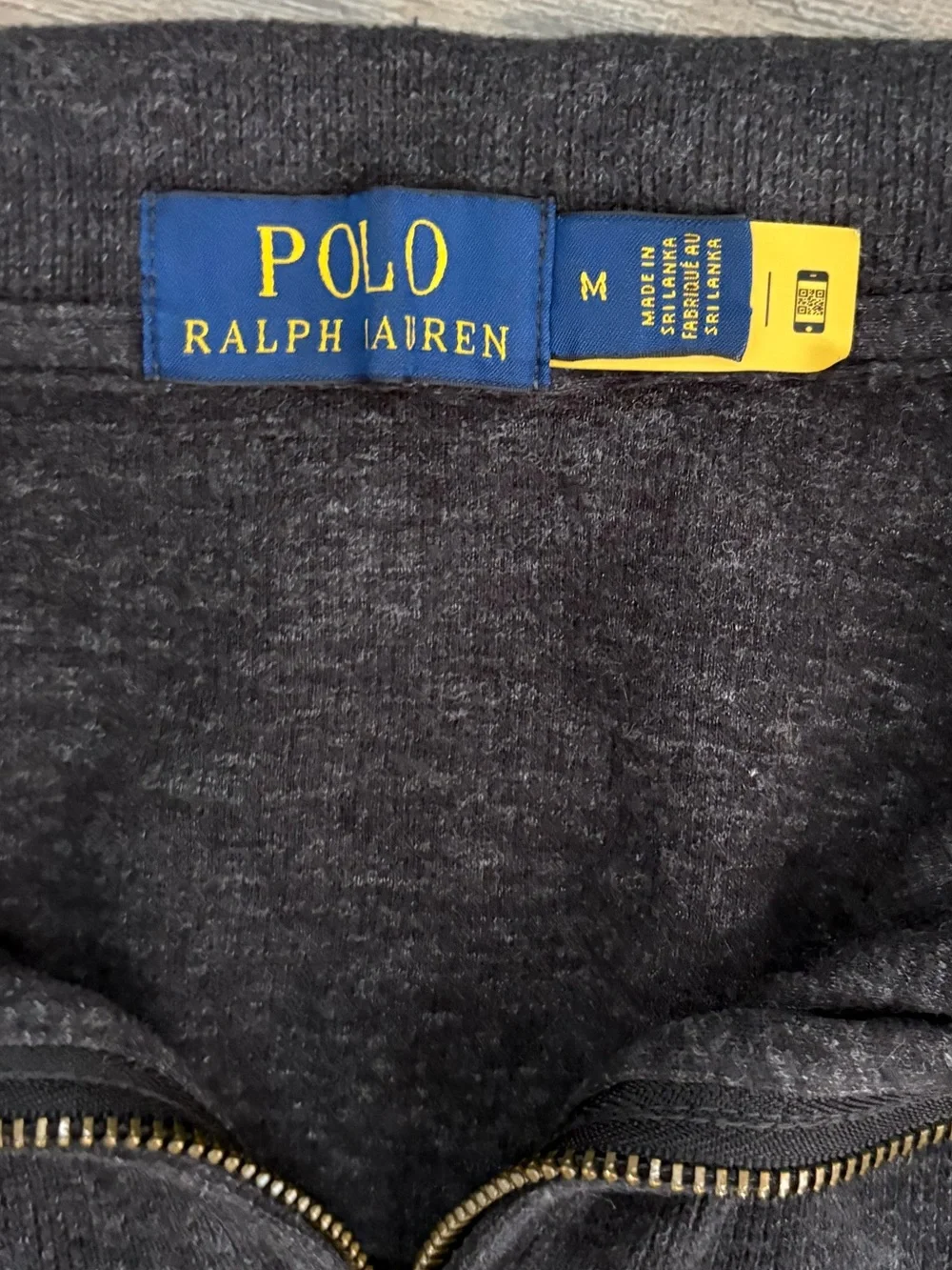 Polo by Ralph Lauren Dark Charcoal Half-Zip Pullover Sweater Size Medium